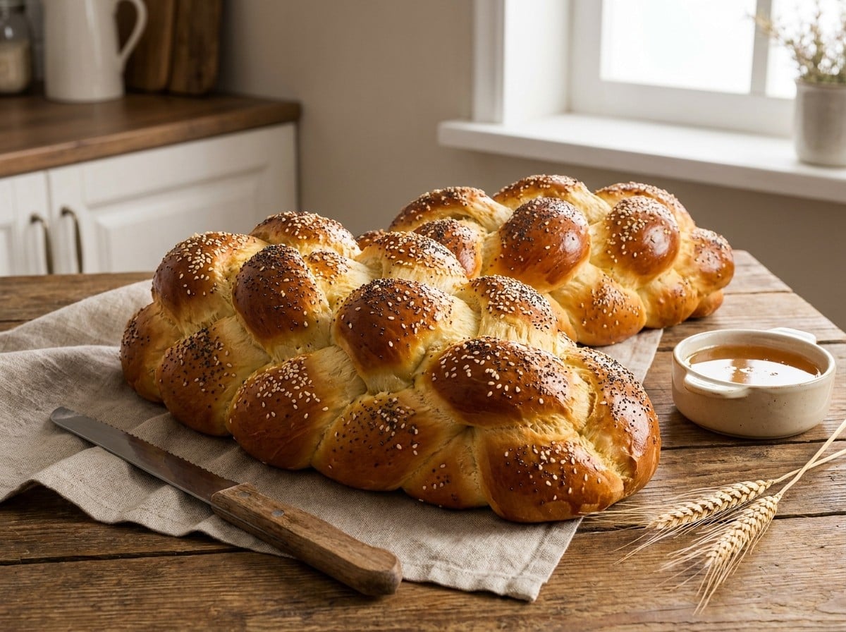 Traditional Golden Braided Challah