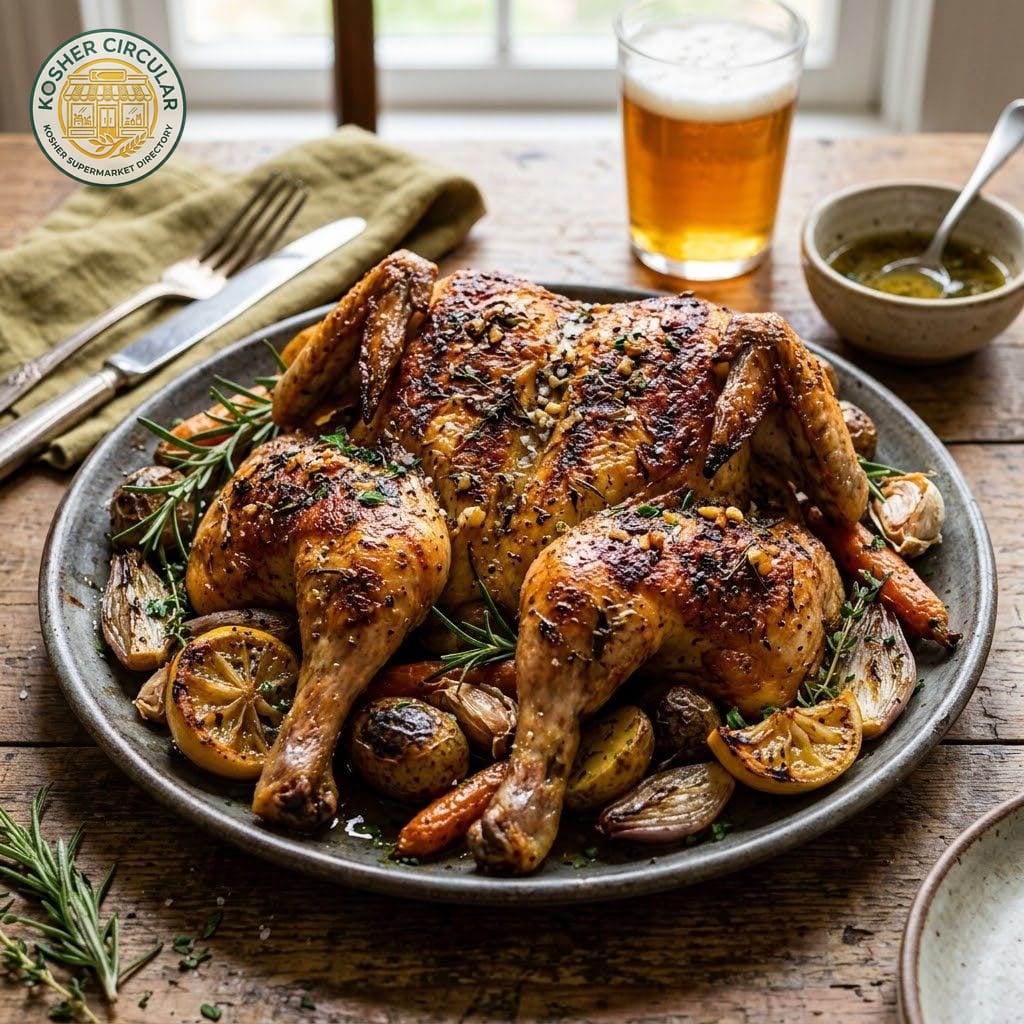 Crispy Garlic & Herb Spatchcock Chicken